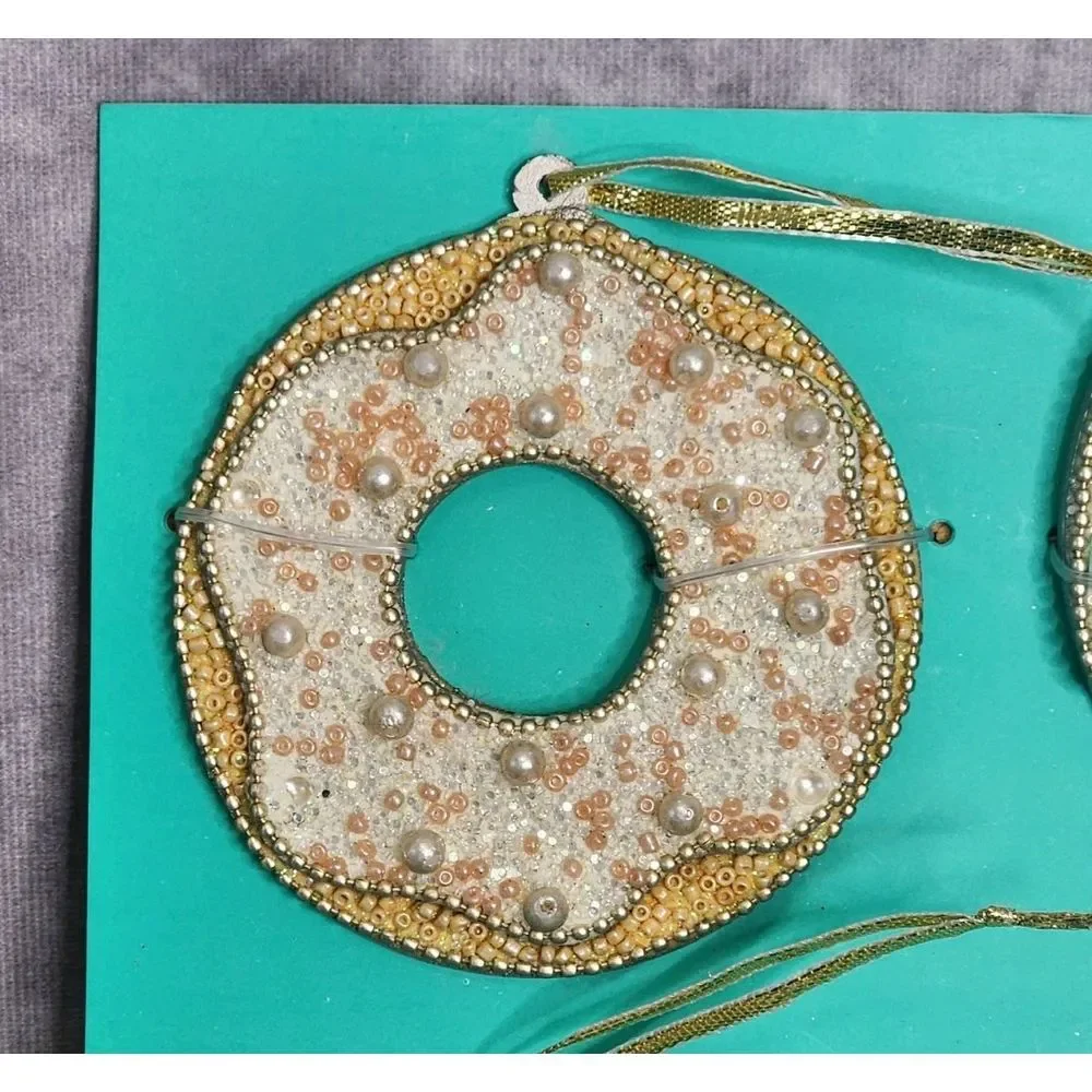 Beaded Donut Christmas Ornaments 4